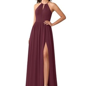 Azazie Bridesmaid Dress- Mallory in Cabernet- size A6